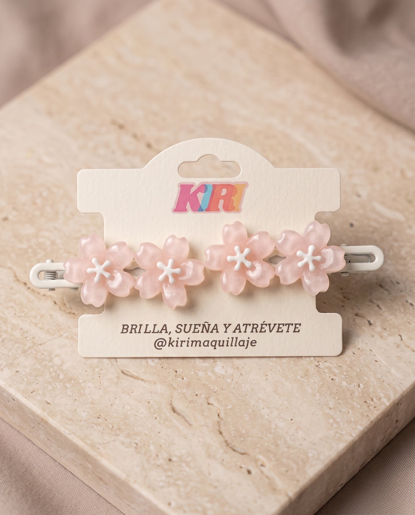 Pinzas de flor rosa - KIRI